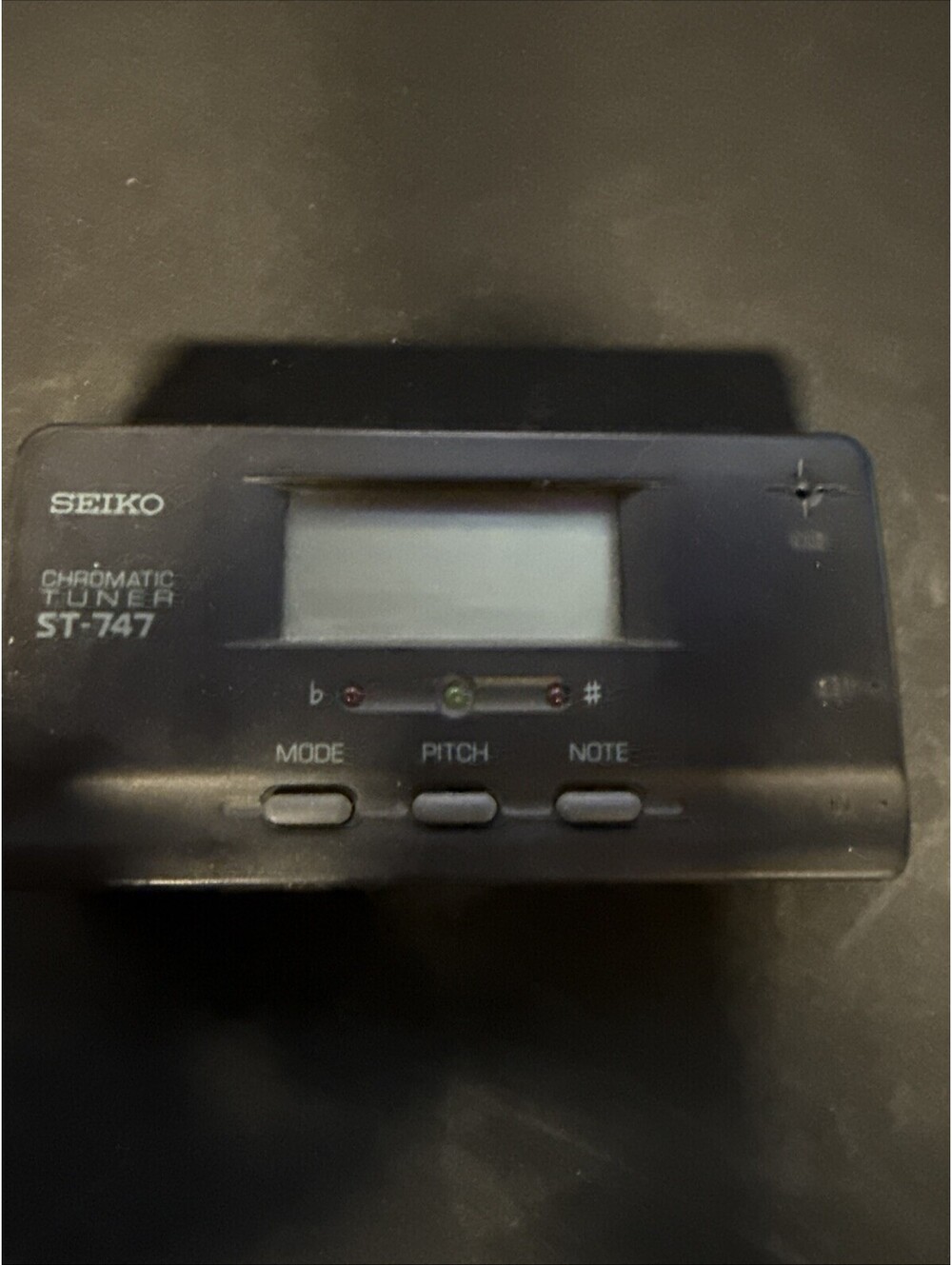 Seiko ST-747 Chromatic Guitar Tuner Digital Display Tested & Works